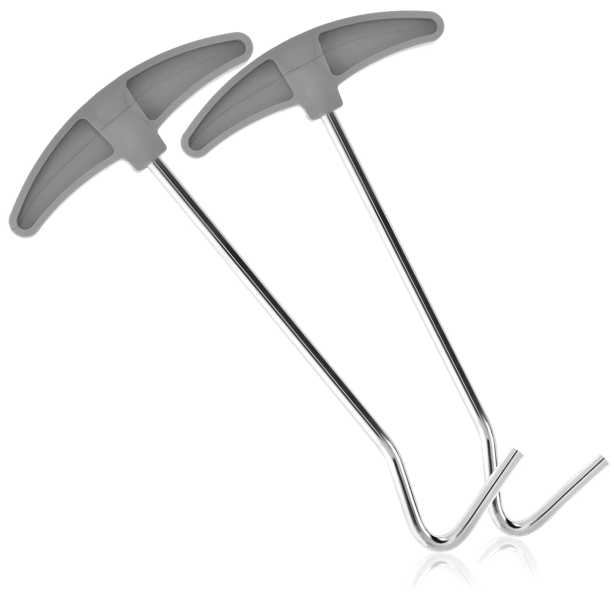 COM-FOUR® 2x peg puller - hook puller for easy removal of pegs, hooks and pegs - tent accessories for camping and outdoor (Plastic - 2 pieces) — image 1