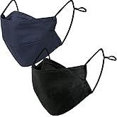 BASE CAMP Reusable Cloth Face Masks 100% Cotton Washable Adjustable Breathable Fabric Mask with Filter Pocket