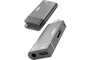 ukiism Switch Dock, USB C to HDMI Adapter with 4K@60Hz HDMI, 3.5mm Headphone Audio Jack, 100W PD, TV Dock for Nintendo Switch/Steam Deck/ROG Ally/Legion Go/MSI Claw/Nitro Deck/Steam Deck OLED 3 in 1