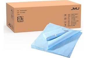 JMU Autoclave CSR Sterilization Wrap 24" x 24", 500pcs Sterilization with Steam & EO, 60g Blue Non-Sterile Pads, Cellulose Paper Autoclave Wrap
