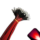 Lighthouse LEDs 12v 3mm Flat Top Pre-Wired Red LED
