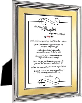 Amazon Com Special Wedding Card Gift For Daughter From Mother In Frame Office Products