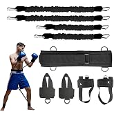 Tuyzhrymlic Boxing Resistance Bands Training Set Enhance Speed Agility | Power Punch Pro Trainer Helps to Improve Strength on Leg Thigh Arm for Full Body Home Gym Workout Men and Women