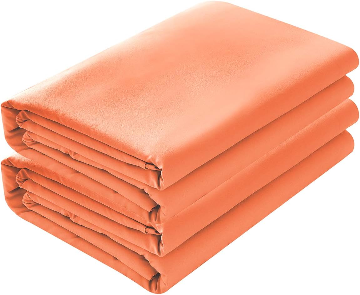BASIC CHOICE 2-Pack Flat Sheets, Breathable 2000 Series Bed Top Sheet, Wrinkle, Fade Resistant - Twin, Baby Pink: Home & Kitchen
