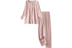 SOEDZUNG Tear Away Hospital Gown - Snap Closure Post Surgery Pajama Set for Bedridden Patients, Men & Women (Long Sleeve)