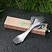 freigeist Titanium Spork: 3-in-1 Spoon, Fork & Spoon Combination For Camping, Hiking, Outdoors & Traveling | Lightweight, Durable & Rustproof Cutlery/Utensil | Portable & Reusable Multitool (Knife)