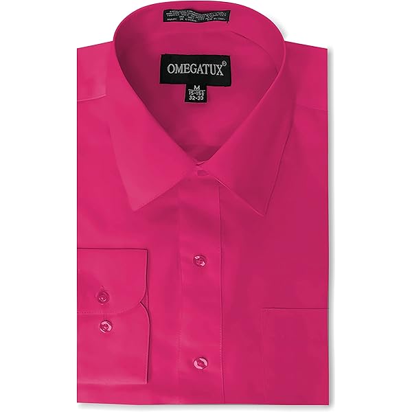 strapless open back dress Hisdern Men's Hot Pink Splicing Dress Shirt for Office Wear XL