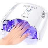 BOLASEN Cordless Rechargeable UV Nail Lamp - UV Light for Gel Nails with Metallic Reflector & Metal Base, 54W Portable Wireless LED Nail Dryer, Professional Fast Charger Curing Lamp for Salon P30 PRO