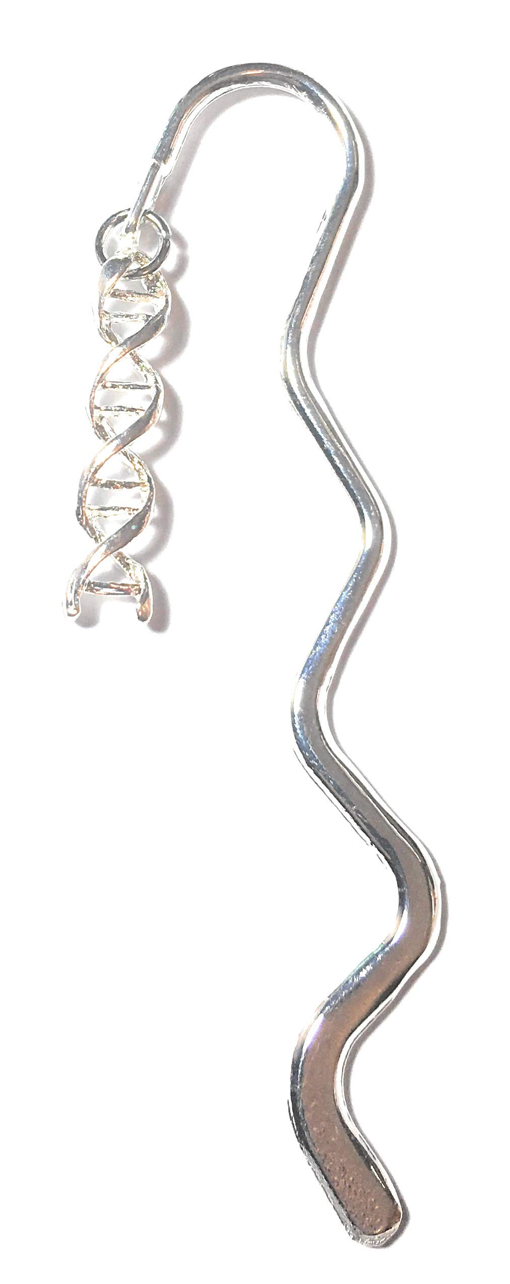 FizzyButton Gifts Silver Tone Mini Bookmark with DNA Charm, in Gift Bag