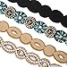 Frienda 5 Pieces Woman Elastic Rhinestone Beaded Headband Handmade Crystal Hair Bands Hair Accessories
