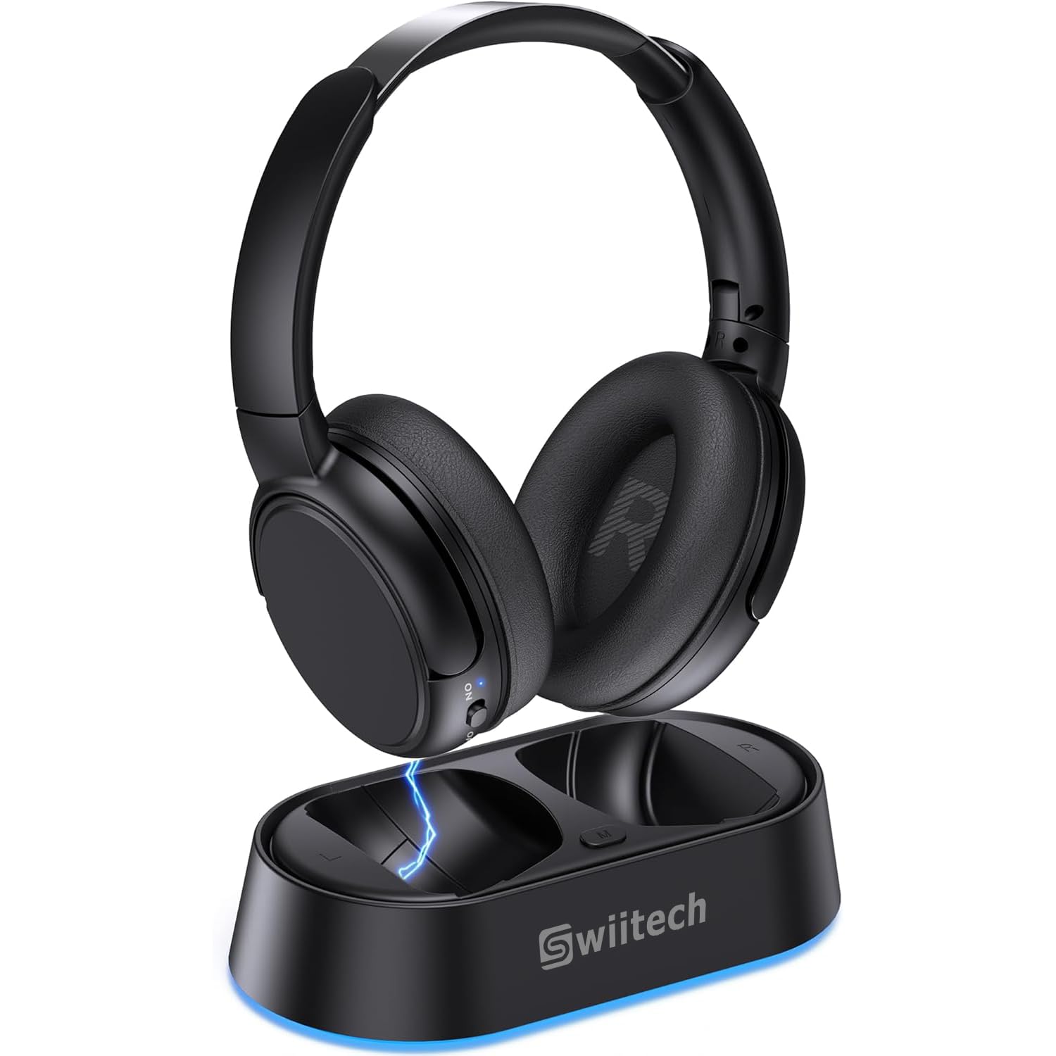 Photo 1 of Swiitech Wireless Headphones for TV Watching, TV Headphones with Transmitter Charging Base, Bluetooth V5.3, No Lip-Sync Delay, Clear Voice, Plug & Play, Comfortable, Gifts for Elderly/Seniors