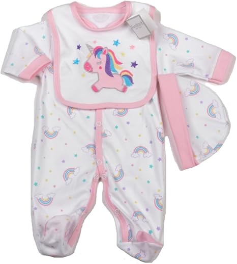 Bebe Fille Rainbows Et Licorne Layette Vetements Ensemble Cadeau 6 9 Mois Amazon Fr Bebes Puericulture