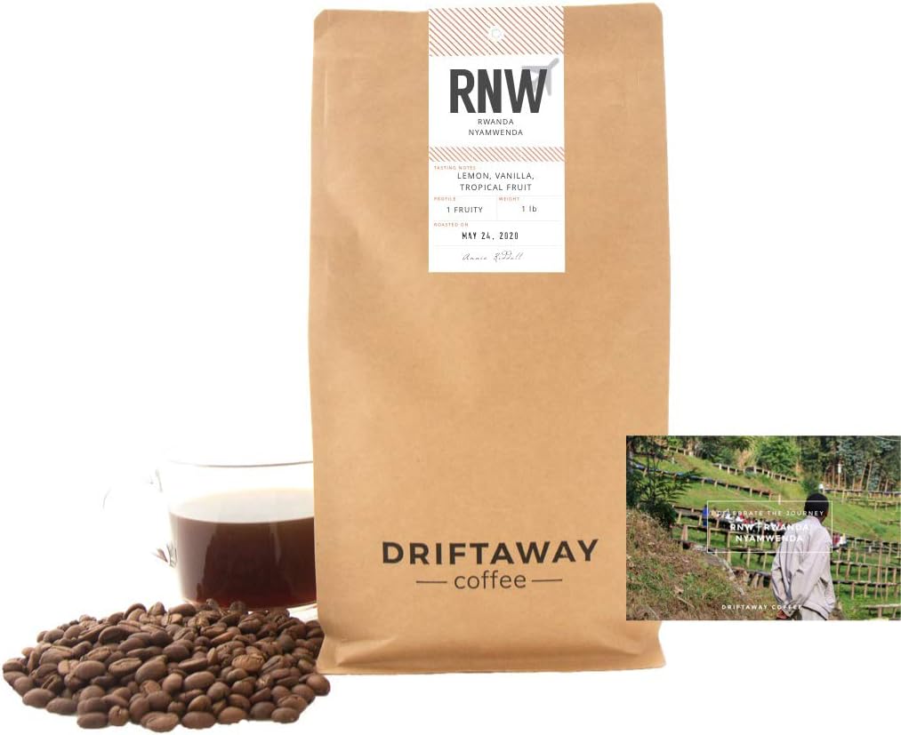 Driftaway Coffee - Fresh, Gourmet, Single Origin, Light Roast, Whole Bean African Coffee - 1 Pound