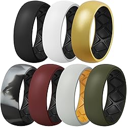 Egnaro Silicone Ring Men 1/4/5/6/7 Multipack of