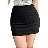RoseSeek Women's A Line Bodycon Mini Skirts High Waited Summer Skirt Elegant Outfits