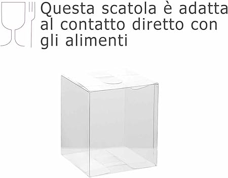 20, cajas rectangular grande transparente de PVC: Amazon.es: Hogar
