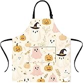 ANNA QUEEN Merry Christmas Apron for Women Men with Pockets Snowman Apron Adjustable Kitchen Chef