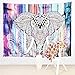 Sleepwish Hippie Tapestry Elephant Mandala Throw Wall Hanging Gypsy Bedspread for Living Room 60x80 Inches
