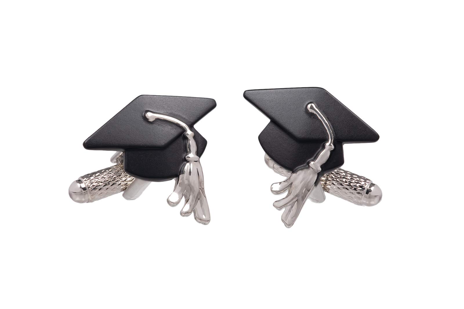 Graduation Hat Cufflinks Mortarboard Degree Cap Shirt Cufflinks Presented in a Black GS Cufflink Box