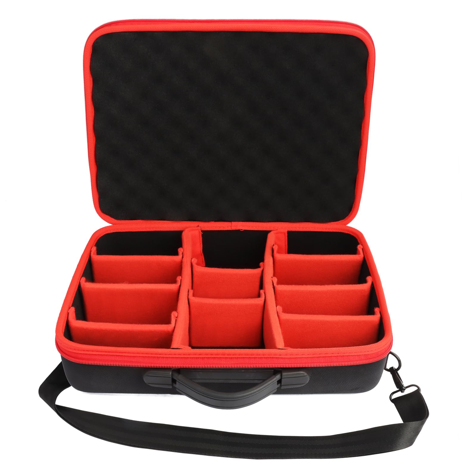 Powarobor Akku Lagerung Case Halter Koffe,Etui Tasche Aufbewahrungsbox für Einhel_l_18V Akku und Ladegerät,Zubehör und Werkzeug-Hält 18V 2.0Ah,2,5Ah,3.0Ah,4.0Ah 5,2Ah Akkus Ladegerät. (Nur hülle)