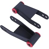 ECOTRIC 2"-3" Lowering Drop Shackles Compatible with 2004-2014 F150 F-150 | Rear; Rear leveling shackles Adjustable 2" to 3" Leveling kit 2wd Black