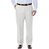 Haggar Men's Work to Weekend Hidden Expandable Waist No Iron Casual Pant - Flat and Pleat Front