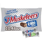 3 MUSKETEERS Fun Size Milk Chocolate Candy Bars, 10.48 oz Bag | Fun size milk chocolate candy bars with fluffy nougat for snacking at home, office, pantry, break room, lunch, or on-the-go
