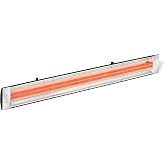 Infratech CD-6024 BL Stainless Steel Dual Element Electric Patio Heater, 61.25", 6000 Watt, 240 Volt, Black Finish