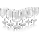 Yanglonghui 12 Ounce Plastic Wine Glasses Set Of 6,Unbreakable Acrylic Wine Glasses,Reusable Colored Plastic Goblets Stackable,Dishwasher Safe Bpa Free Ideal For Parties (Clear Color, 12 Ounce)