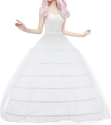 Longble Jupon En Tulle Pour Robe De Mariee A 6 Anneaux Jupon Couronne Jupe Reglable Longue Jupe En Tulle Pour Femme Jupons Pour Robes De Mariage Robes De Soiree Robes De Bal