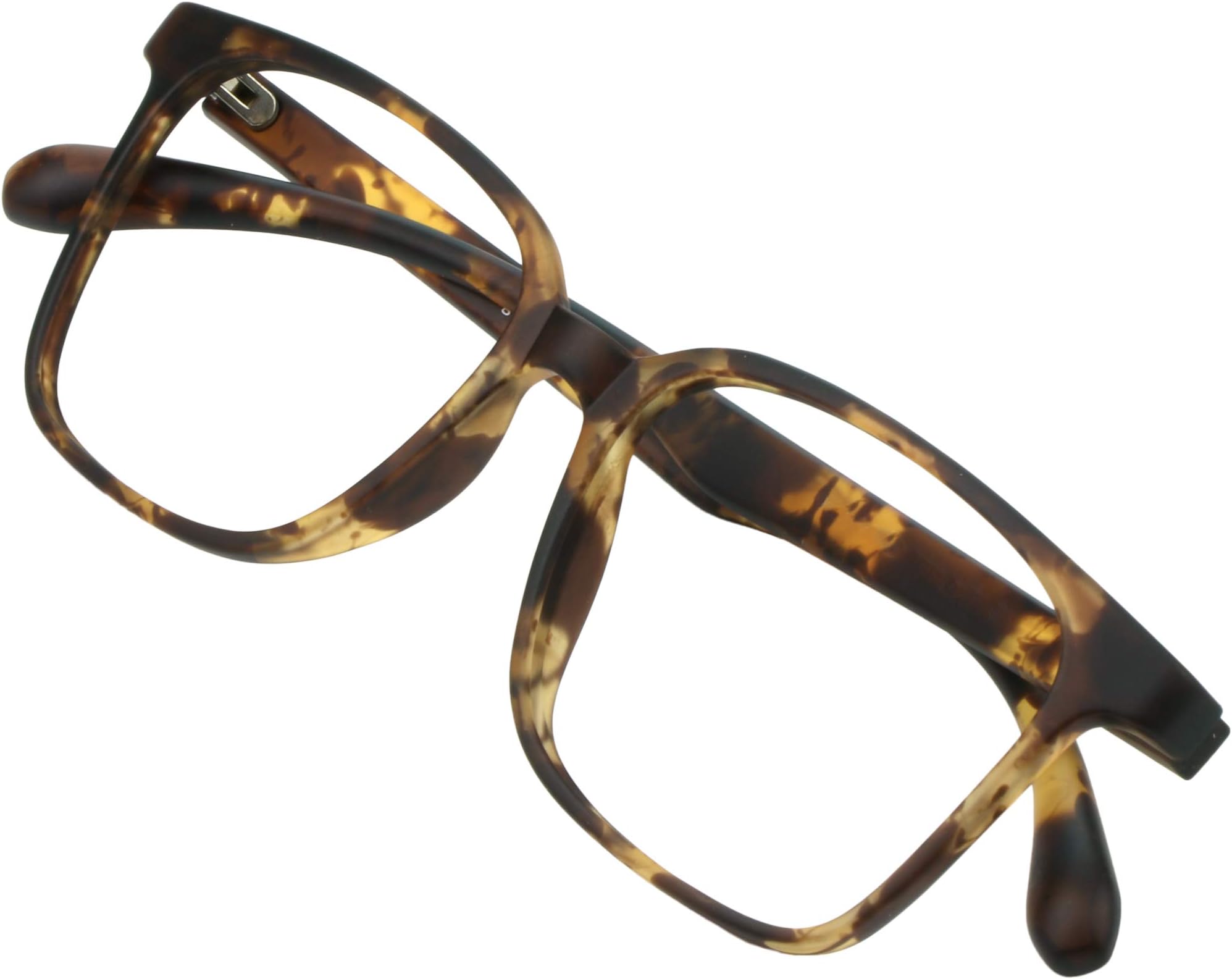 Blue Light Blocking Glasses Women/Men Computer Reading Glasses Square Frame(Tortoise, 0.00 No Magnification)