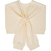 WaJuemy Women's Sweater Shawl Wraps Sleeves Knitted Collar Sweater Scarf Top Casual Lightweight Shoulder Cape Accessories