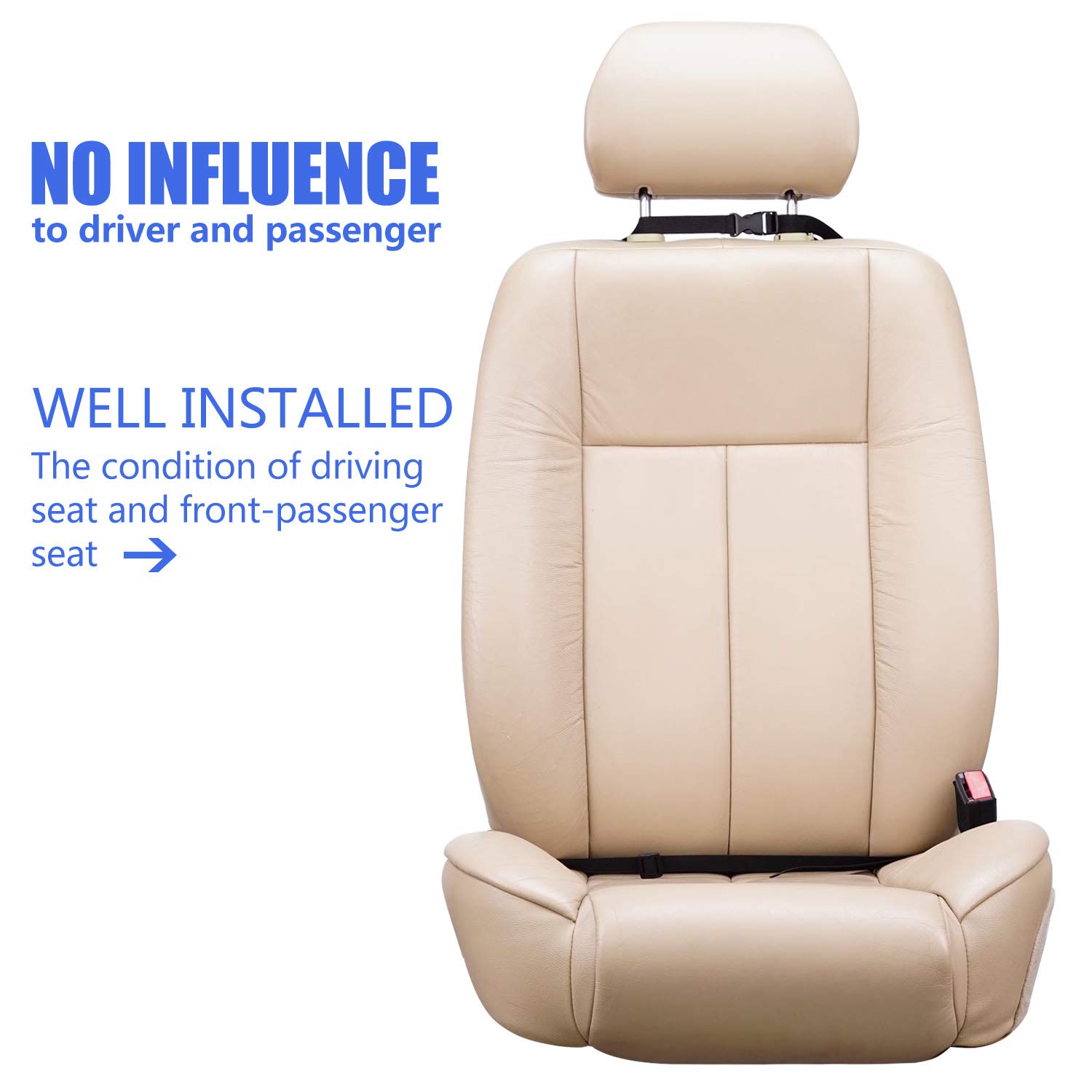 Viaviat Car Seat Protector Large Kick Mat 2 Pack Durable Water Resistant Auto Seat Back Covers with 2 Mesh Pockets Protection Against Dust Mud Scratches (Black, 2-Pack)