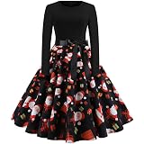 knee length dresses for ladies Christmas Dresses for Women Long Sleeve V-neck Long Waist Tie Dress in –  REENOVY main image 0