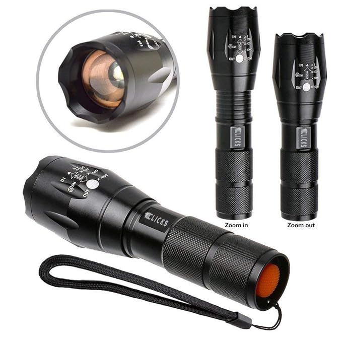 Clicks Brightest LED Torch (10 Watt,1000 lumens)