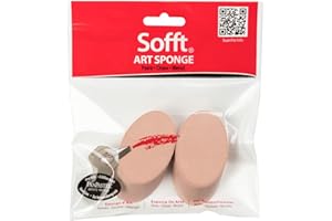 PANPASTEL Sofft Artist Tools by GOLDEN, Round Angle Slice Sponges, Pack of 2, Professional Artist Pastels