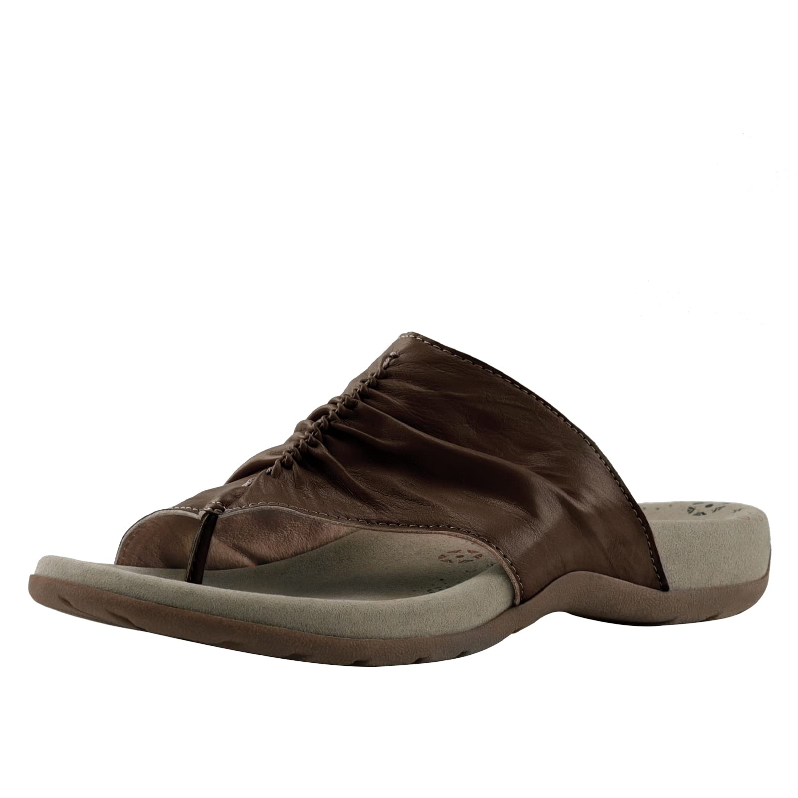 Photo 1 of BCSTUDIO Orthotic Comfort Thong Style Flip Flops Sandals for Women with Arch Support Brown, Size 8
