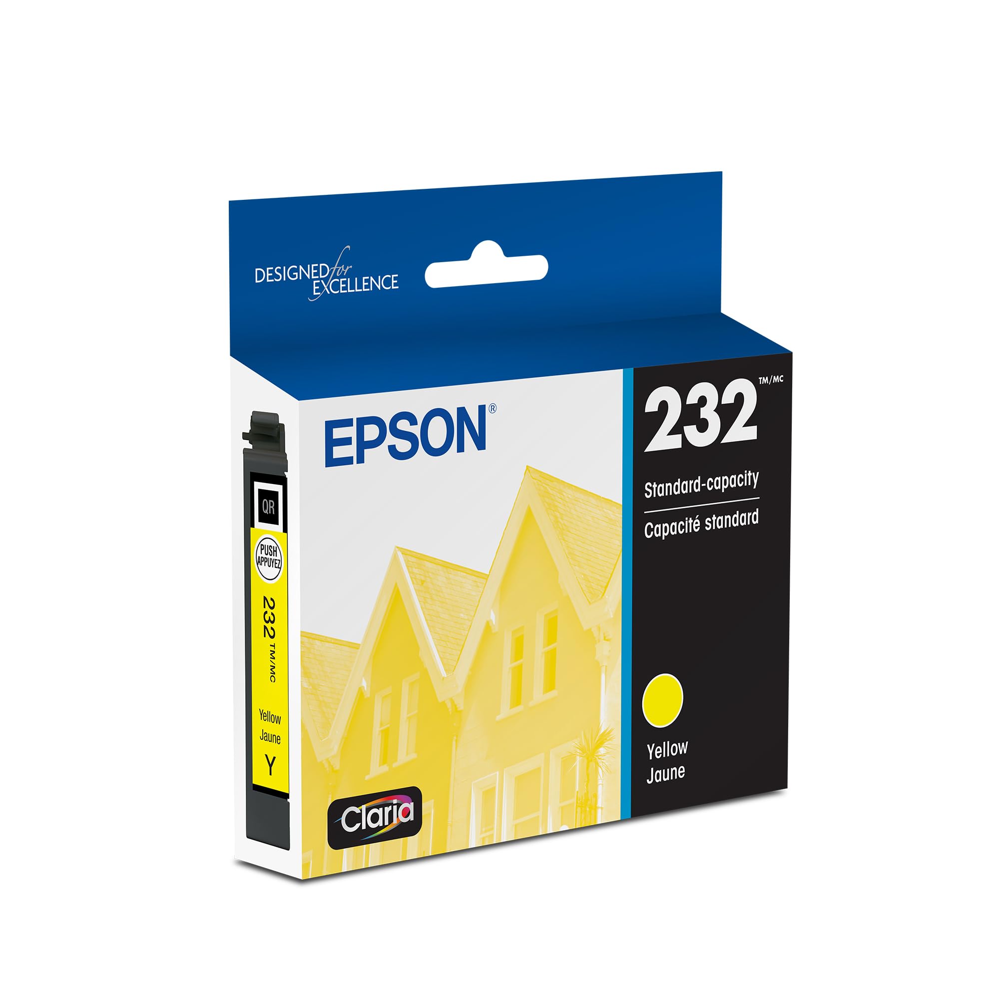 Epson 232 Claria Ink Standard Capacity Yellow Cartridge (T232420-S) Works with Workforce WF-2930,2950 and Expression XP-4200, 4205