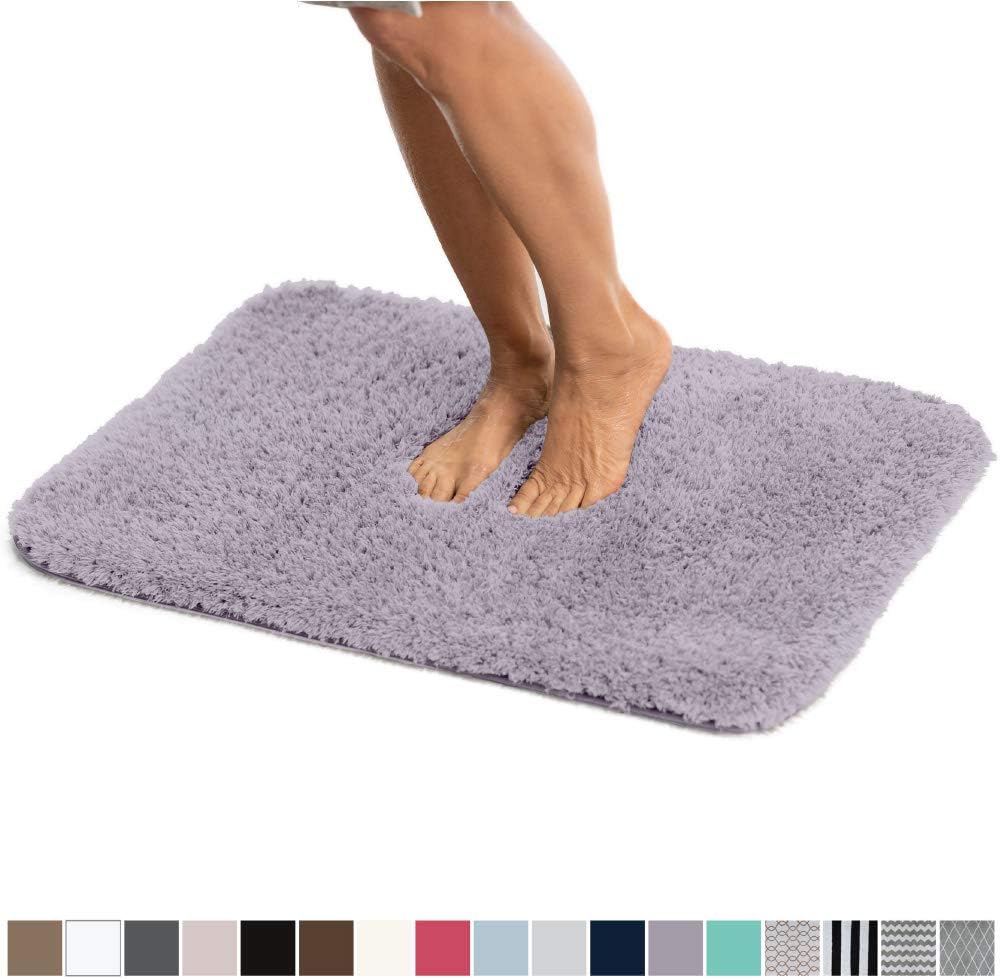 High Pile Rugs Thick Modern Bathroom Carpet Mat 24x17 Machine Washable Large Floor Mats Gorilla Grip Original Luxury Faux Chinchilla Shag Bath Room Rug Beige Super Soft And Cozy Home Kitchen Bath