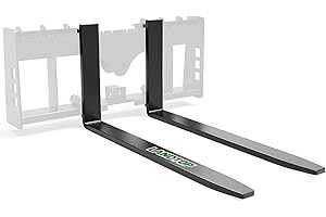 LANDTOP 42" Skid Steer Forks, Heavy Duty 3000 LBS Quick Attach Pallet Forks for Tractors Loaders Skid Steer Attachment, 2 Packs
