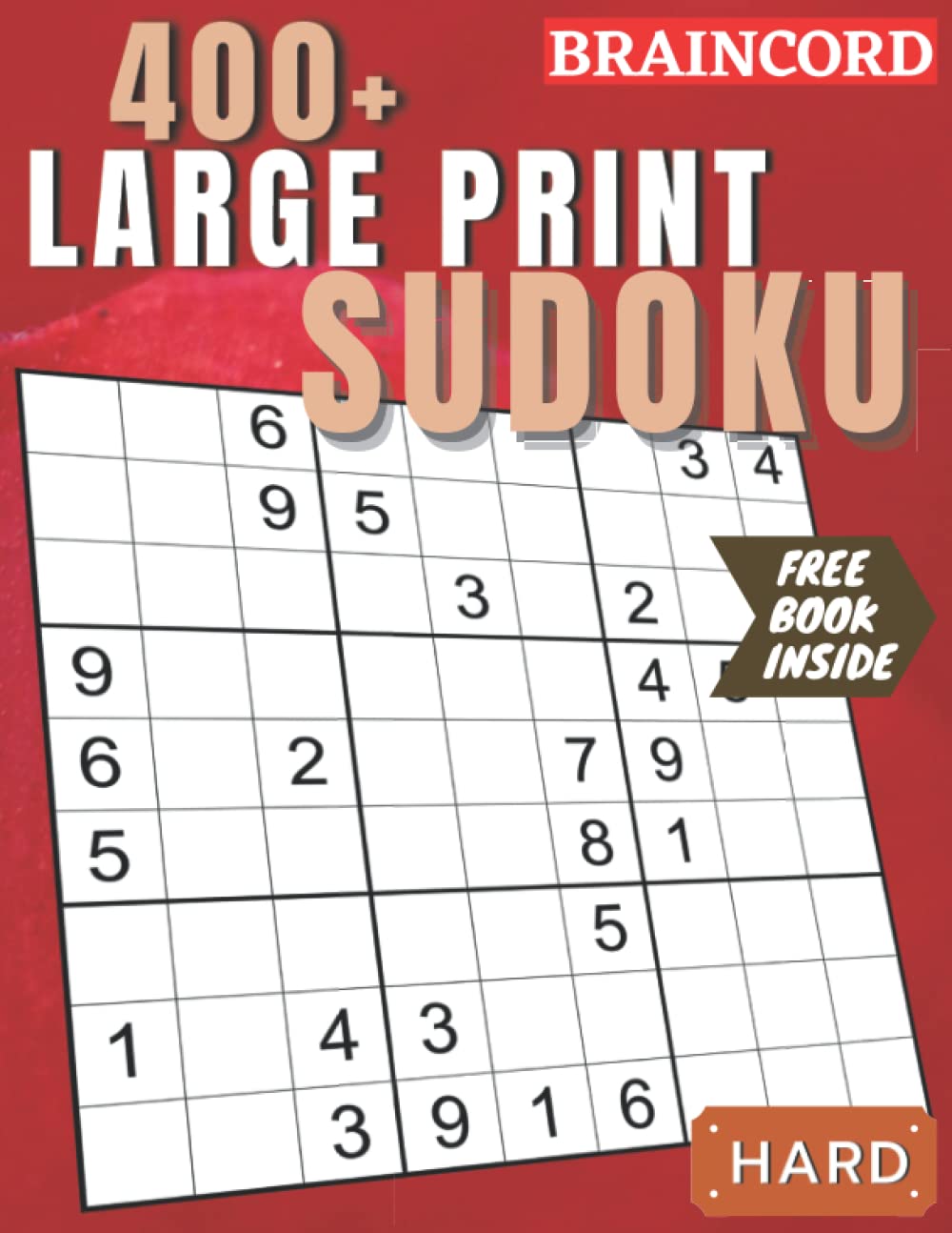 amazon com 400 large print sudoku puzzles book for adults hard difficulty level best activity game for smart experts seniors with solutions solving techniques book 4 sudoku series 3 9789393180193 press braincord books