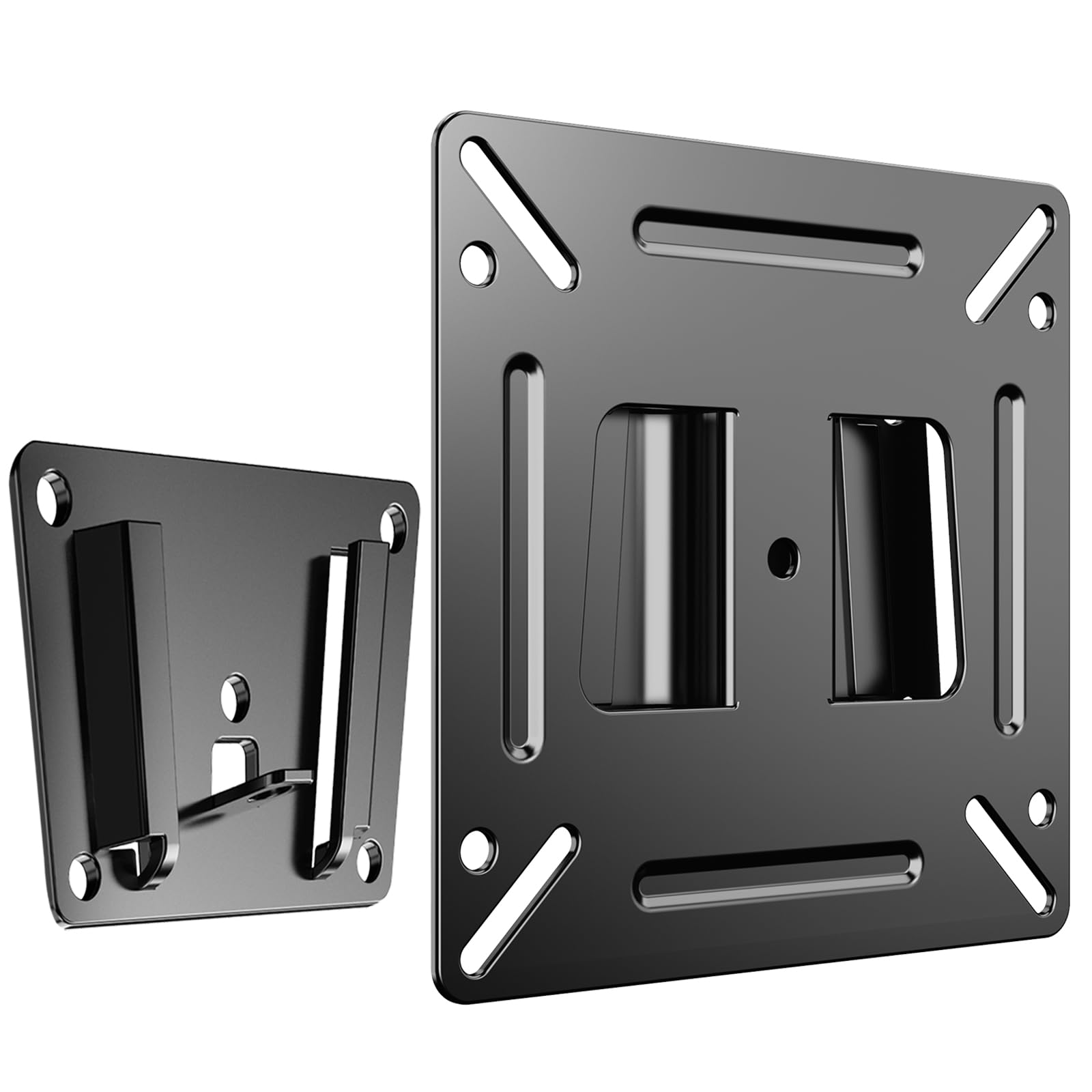 Photo 1 of **NO HARDWARE**TETVIK Monitor Wall Mount Most 14-24“ TVs Computer Universal Low Profile RV TV Wall Mount VESA Up to 100x100mm Max Weight 30lbs Fits 15 19 20 22 23 Inch Camper Small Monitor Mount Bracket