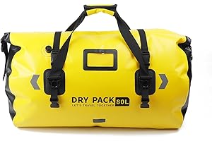 MAVIS LAVEN 50L Motorcycle Dry Bag, Waterproof PVC Duffel Bag with RollTop Closure, Perfect for Motorcycling, Camping, and Fi