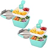 Ylebs 2 Pack Bento Box Adult Lunch Box,52-oz Salad