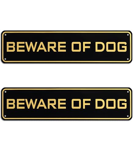 Targhetta in metallo con scritta Beware of Schnauzer (lingua
