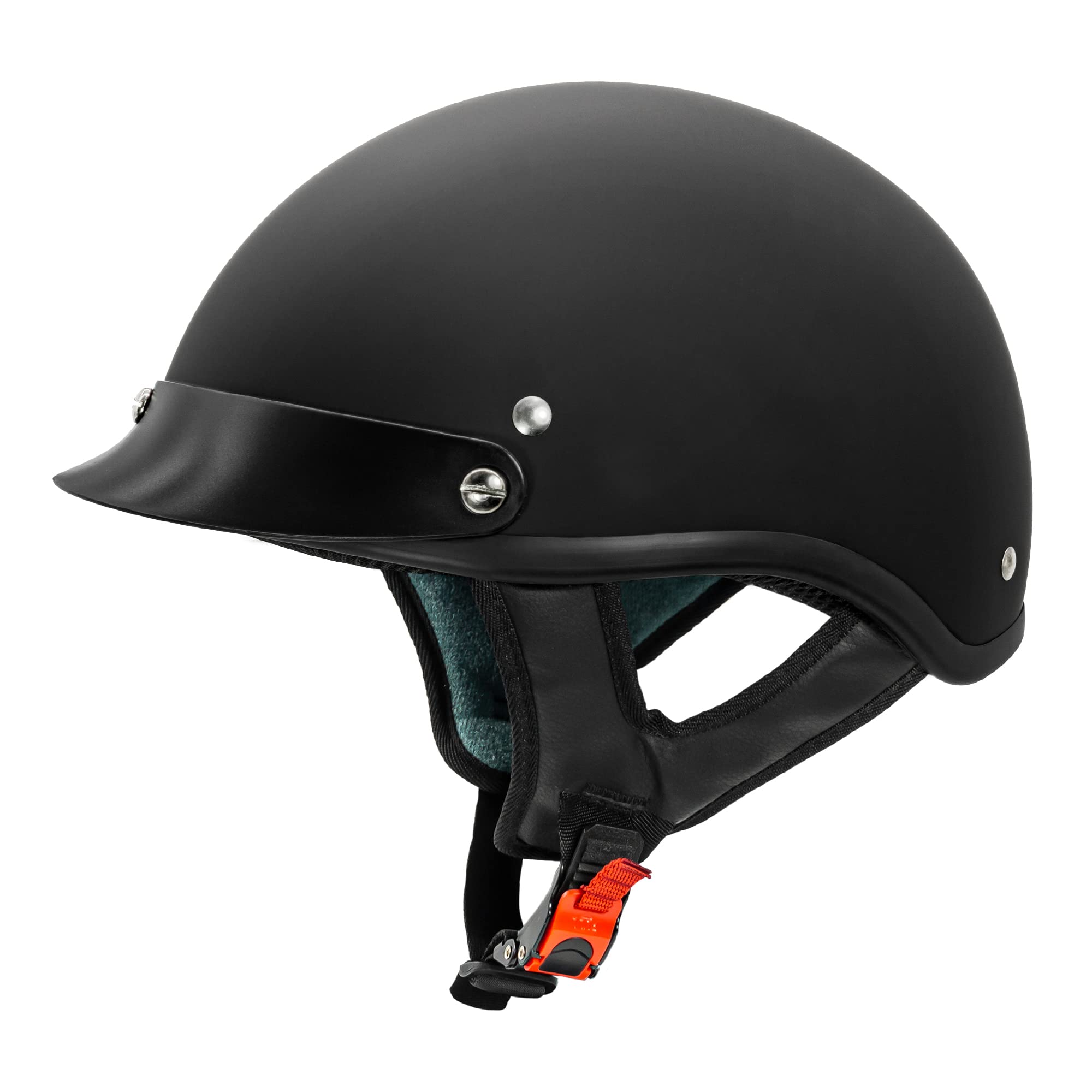 Photo 1 of VCAN V5 Cruiser Solid Flat Black X-Small Half Helmet