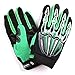 Motocross Motorcycle BMX MX ATV Dirt Bike Skeleton Racing Cycling Gloves Green