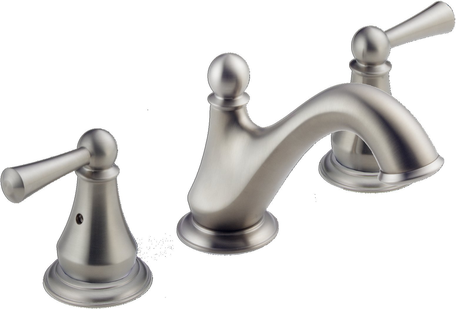 Delta Faucet Haywood Widespread Bathroom Faucet Brushed Nickel, Bathroom Faucet 3 Hole, Bathroom Sink Faucet, Drain Assembly, Stainless 35999LF-SS