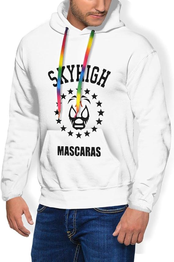 Amazon Co Jp メンズ パーカー ジャケット プラスベルベット 長袖 春服 秋服 冬服 トップス スター スカイハイ 仮面貴族 格闘技 覆面 レスラー 悪魔の戦い 厚くする チュニック 厚手 防寒 カジュアル 上質 プリント ファッション 個性 フード付き 服 ファッション小物