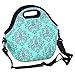 Neoprene Reuable Lunchbox Tote Lunch Bag For Women, Adults, Kids, Girls, and Teen Girls With Bottle Cooler | Rugged Zipper | With Adjustable Strap | For Snacks, Lunch, School, Work, Picnic
